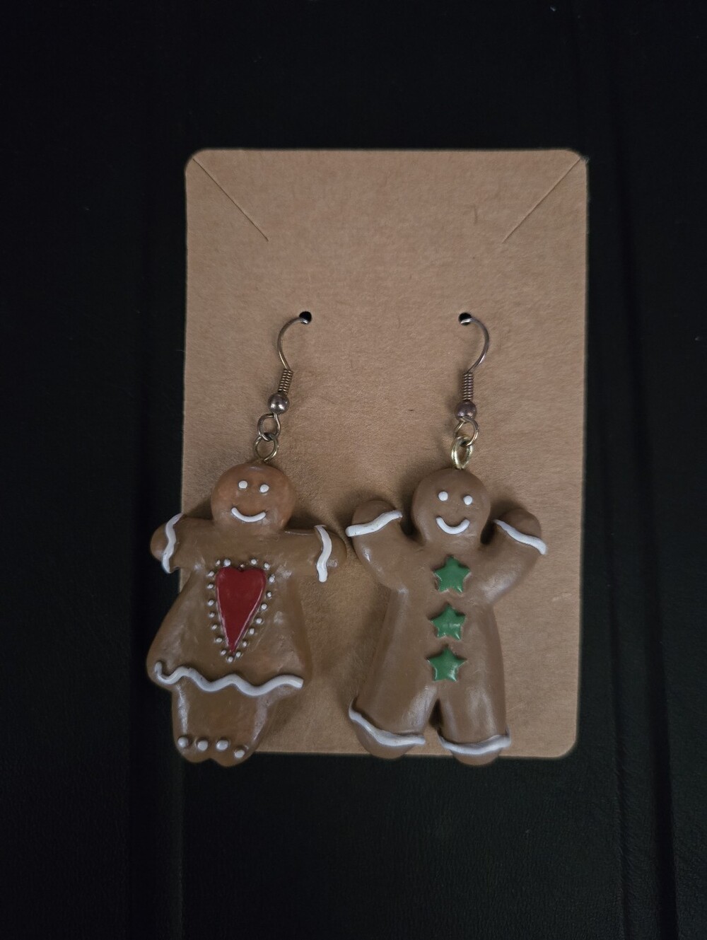 Gingerbread Couple Dangle Earrings